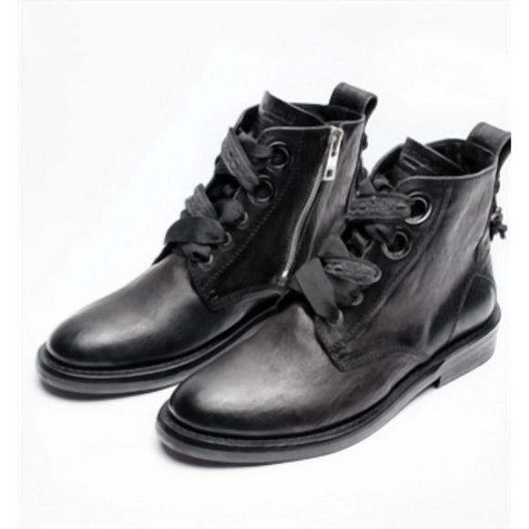 NEW ZADIG & VOLTAIRE laureen roma leather boot in black - Picture 5 of 9